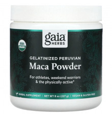 Суперфуды Gaia Herbs, Желатинизированный порошок из перуанской маки, 227 г (8 унций)