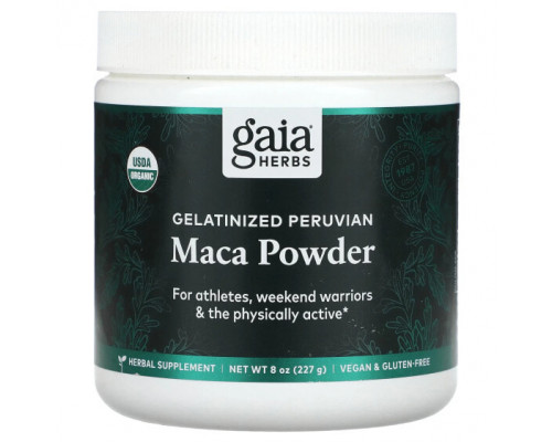 Суперфуды Gaia Herbs, Желатинизированный порошок из перуанской маки, 227 г (8 унций) Суперфуды Gaia Herbs, Желатинизированный порошок из перуанской маки, 227 г (8 унций)
