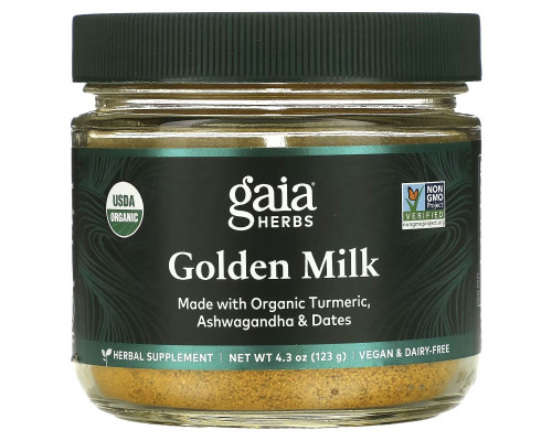 Gaia Herbs, Organic, Golden Milk, 3.7 oz (105 g) Gaia Herbs, Organic, Golden Milk, 3.7 oz (105 g)