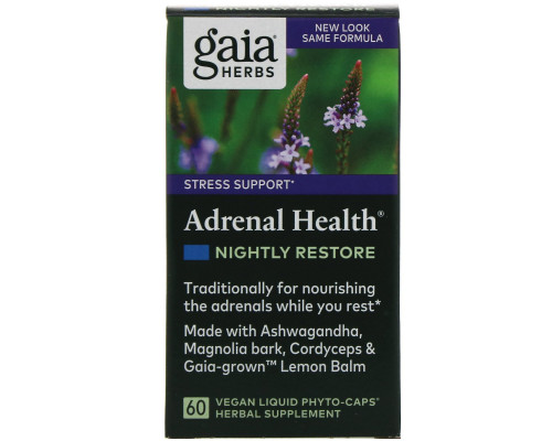 Gaia Herbs, Adrenal Health, Nightly Restore, 60 Vegan Liquid Phyto-Caps Gaia Herbs, Adrenal Health, Nightly Restore, 60 Vegan Liquid Phyto-Caps