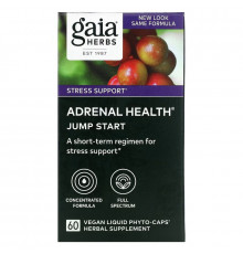 Gaia Herbs, Adrenal Health, Jump Start, 60 Vegan Liquid Phyto-Caps