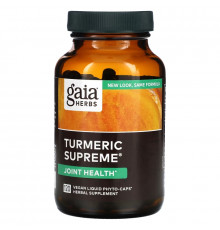 Gaia Herbs, Turmeric Supreme, суставы, 120 вегетерианских жидких фитокапсул
