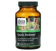БАДы для укрепления иммунитета Gaia Herbs, Quick Defense`` 80 веганских жидких фито-капсул