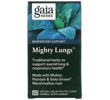 Gaia Herbs, Mighty Lungs, 60 Vegan Liquid Phyto-Caps