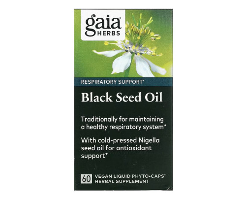 Gaia Herbs, Black Seed Oil, 60 Vegan Liquid Phyto-Caps Gaia Herbs, Black Seed Oil, 60 Vegan Liquid Phyto-Caps