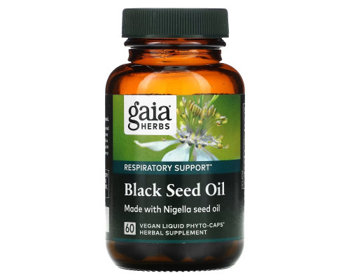Gaia Herbs, Black Seed Oil, 60 Vegan Liquid Phyto-Caps Gaia Herbs, Black Seed Oil, 60 Vegan Liquid Phyto-Caps