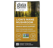 Gaia Herbs, Lion's Mane Mushroom, 40 Vegan Capsules