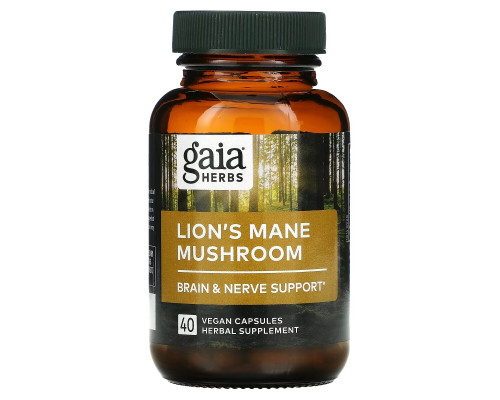Gaia Herbs, Lion's Mane Mushroom, 40 Vegan Capsules Gaia Herbs, Lion's Mane Mushroom, 40 Vegan Capsules