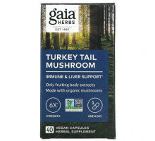 Грибы Turkey Tail Mushroom, 40 Vegan Capsules