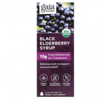 Фрукты и ягоды Gaia Herbs, Сироп из черной бузины, 160 мл (5,4 жидк. Унции)