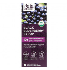 Фрукты и ягоды Gaia Herbs, Сироп из черной бузины, 160 мл (5,4 жидк. Унции)
