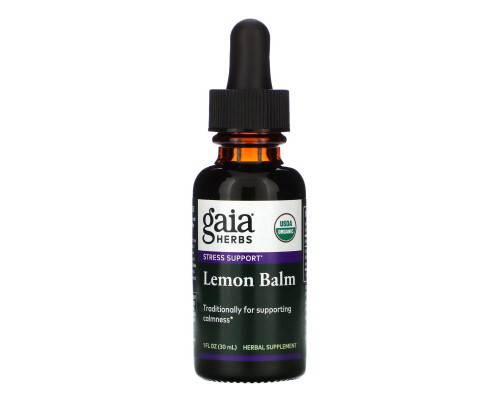 Gaia Herbs Certified Organic Lemon Balm Herb 1 fl oz (30 ml) Gaia Herbs Certified Organic Lemon Balm Herb 1 fl oz (30 ml)