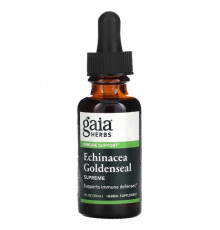 Эхинацея Gaia Herbs, эхинацея и желтокорень, 30 мл (1 жидк. унция)