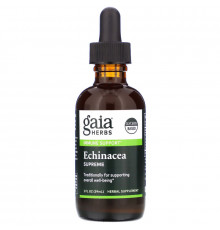 Gaia Herbs, «Эхинацея Supreme», без спирта, 2 жидких унции (60 мл)