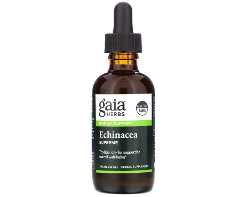 Gaia Herbs, «Эхинацея Supreme», без спирта, 2 жидких унции (60 мл) Gaia Herbs, «Эхинацея Supreme», без спирта, 2 жидких унции (60 мл)