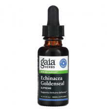 Эхинацея Gaia Herbs, эхинацея и желтокорень, 30 мл (1 жидк. унция)