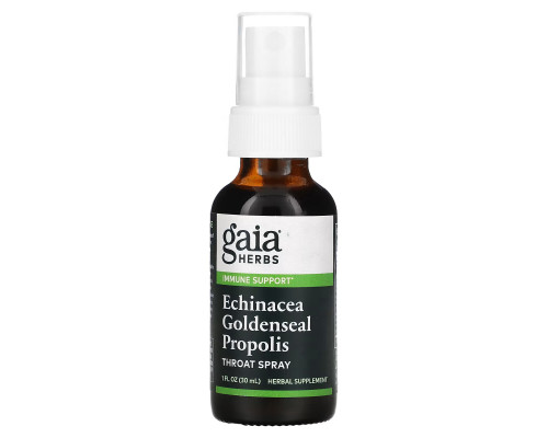Gaia Herbs, Echinacea Goldenseal Propolis, Throat Spray, 1 fl oz (30 ml) Gaia Herbs, Echinacea Goldenseal Propolis, Throat Spray, 1 fl oz (30 ml)