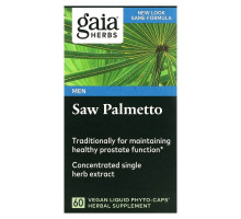Gaia Herbs Со пальметто 60 жидких фито-капсул на растительной основе