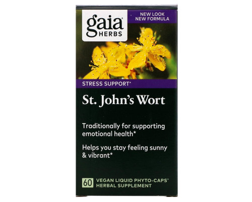 Gaia Herbs Зверобой 60 растительных жидкостных фитокапсул Gaia Herbs Зверобой 60 растительных жидкостных фитокапсул