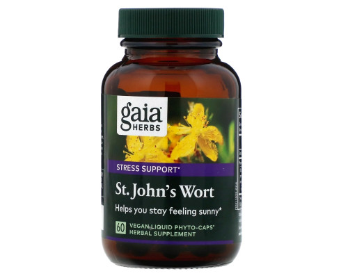 Gaia Herbs Зверобой 60 растительных жидкостных фитокапсул Gaia Herbs Зверобой 60 растительных жидкостных фитокапсул