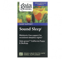 Для здорового сна Gaia Herbs, Крепкий сон, 60 веганских жидких фитокапсул