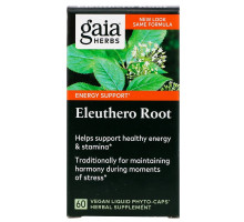 Gaia Herbs DailyWellness Eleuthero Root 60 Vegetarian Liquid Phyto-Caps