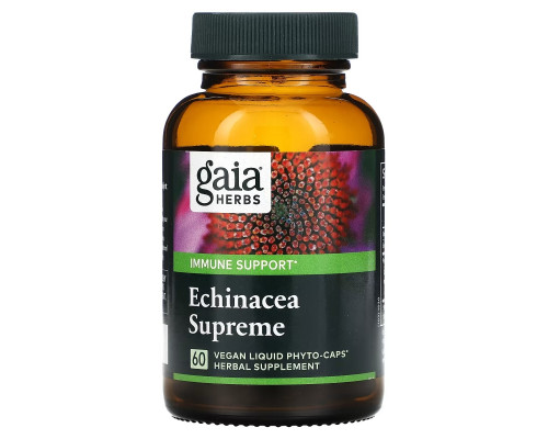 Gaia Herbs, Echinacea Supreme, 60 Vegan Liquid Phyto-Caps Gaia Herbs, Echinacea Supreme, 60 Vegan Liquid Phyto-Caps