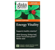 Gaia Herbs, Energy Vitality, 60 веганских капсул Liquid Phyto-Caps