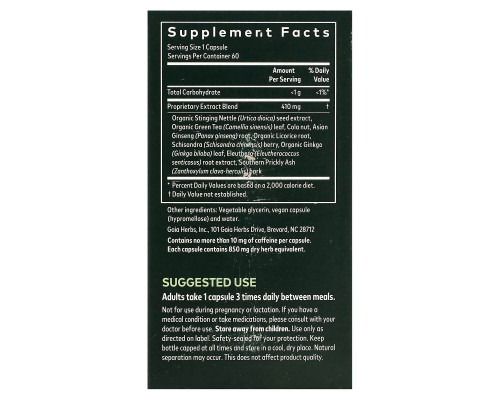 Gaia Herbs, Energy Vitality, 60 веганских капсул Liquid Phyto-Caps Gaia Herbs, Energy Vitality, 60 веганских капсул Liquid Phyto-Caps