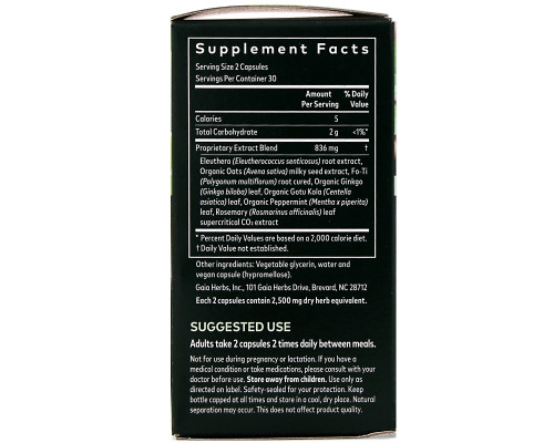 Gaia Herbs DailyWellness Ментальная бдительность 60 вегетарианских жидких капсул Gaia Herbs DailyWellness Ментальная бдительность 60 вегетарианских жидких капсул