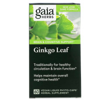 Gaia Herbs, Ginkgo Leaf, 60 Vegan Liquid Phyto-Caps