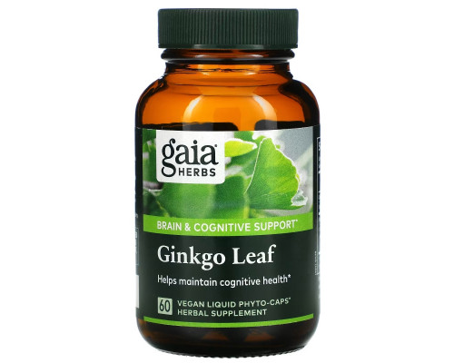 Gaia Herbs, Ginkgo Leaf, 60 Vegan Liquid Phyto-Caps Gaia Herbs, Ginkgo Leaf, 60 Vegan Liquid Phyto-Caps