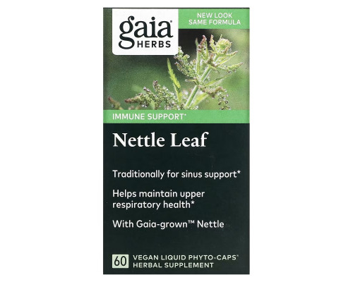 Gaia Herbs Лист крапивы 60 жидких фито-капсул на растительной основе Gaia Herbs Лист крапивы 60 жидких фито-капсул на растительной основе