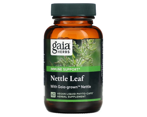 Gaia Herbs Лист крапивы 60 жидких фито-капсул на растительной основе Gaia Herbs Лист крапивы 60 жидких фито-капсул на растительной основе