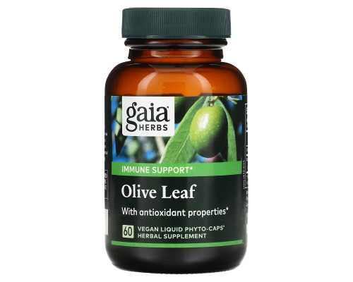 Gaia Herbs, Оливковые листья, 60 вегетарианских фито-капсул Gaia Herbs, Оливковые листья, 60 вегетарианских фито-капсул