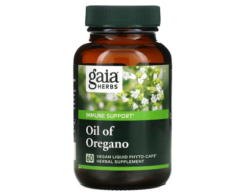 Gaia Herbs, Масло орегано, 60 вегетарианских жидких фито-капсул Gaia Herbs, Масло орегано, 60 вегетарианских жидких фито-капсул