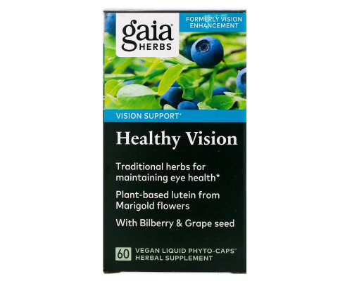 Gaia Herbs Улучшение зрения 60 вегетарианских жидких фито-капсул Gaia Herbs Улучшение зрения 60 вегетарианских жидких фито-капсул