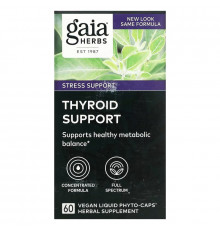 Gaia Herbs, Thyroid Support, 60 Vegan Liquid Phyto-Caps
