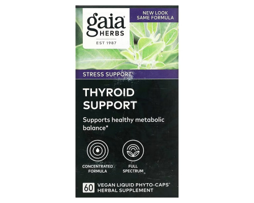 Gaia Herbs, Thyroid Support, 60 Vegan Liquid Phyto-Caps Gaia Herbs, Thyroid Support, 60 Vegan Liquid Phyto-Caps