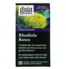 Gaia Herbs Родиола розовая 60 овощных жидких фитокапсул