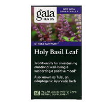 Gaia Herbs Листья базилика 60 растительных фитокапсул с жидкостью внутри