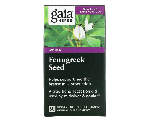 Gaia Herbs, Семена пажитника для женщин, 60 веганских жидких фитокапсул Gaia Herbs, Семена пажитника для женщин, 60 веганских жидких фитокапсул
