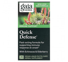 БАДы для укрепления иммунитета Gaia Herbs, Quick Defense, 20 веганских жидких фитокапсул