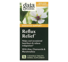 Gaia Herbs, RapidRelief, избавление от рефлюкса, 15 жевательных таблеток