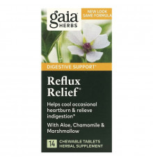 Gaia Herbs, RapidRelief, избавление от рефлюкса, 15 жевательных таблеток