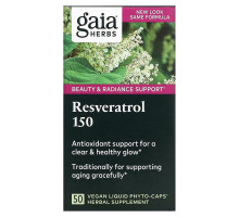 Gaia Herbs, Ресвератрол 150, 50 вегетарианских фитокапсул