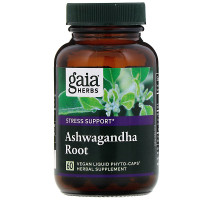 Gaia Herbs Отдельные травы Корень ашвагандхи 60 вегетарианских жидких фито-капсул