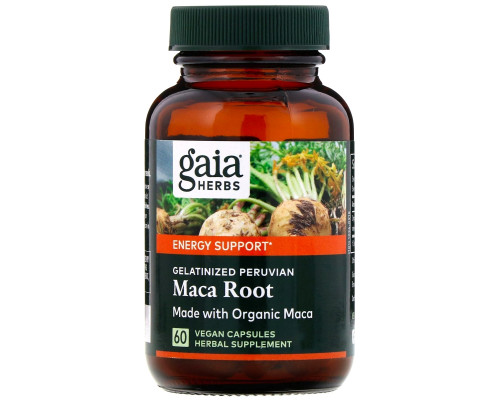 Gaia Herbs Корень маки 60 растительных капсул Gaia Herbs Корень маки 60 растительных капсул