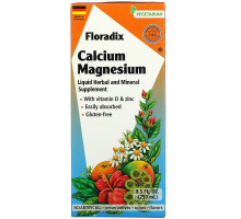 Gaia Herbs, Floradix, Calcium Magnesium with Vitamin D & Zinc, 8.5 fl oz (250 ml)