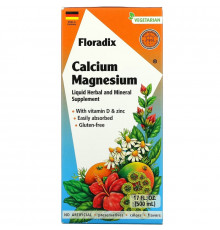Gaia Herbs, Floradix, Calcium Magnesium with Vitamin D & Zinc, 17 fl oz (500 ml)